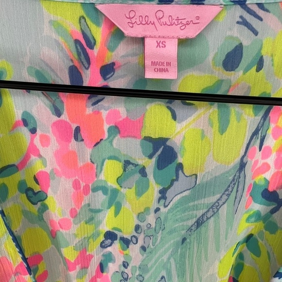 LN Lilly Pulitzer Gardenia Cover Up Catch the Wave - Picture 3 of 3